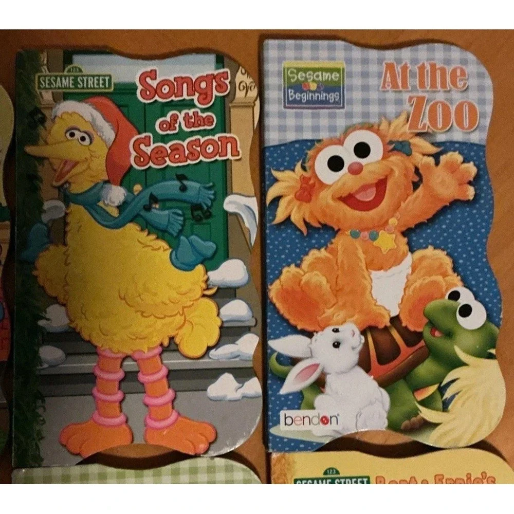 Bendon SESAME STREET Shaped Board Books Lot of 8 Beginnings & First Books 2000's